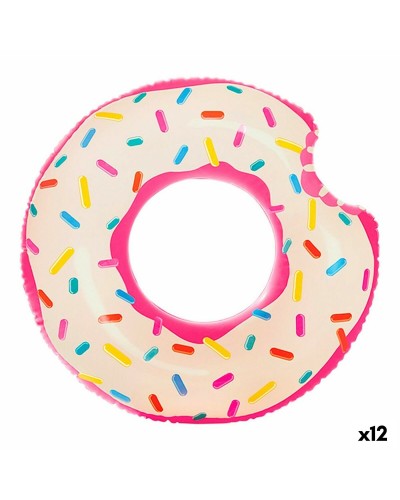 Opblaasbare band Intex Donut Roze 107 x 99 x 23 cm (12 Stuks)