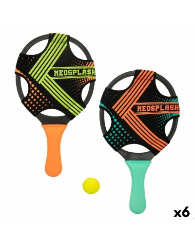 Colorbaby Set Playa: 6 Palas Neopreno + Pelota, Juego Mar Niños

