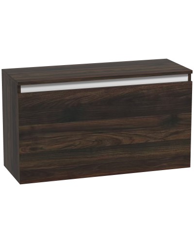 Floating Nightstand with Handleless Drawer, Wall Mounted, 80x30x45cm, Walnut