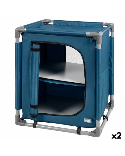 Retkikaappi Aktive Sininen Taitettava 56 x 66 x 46 cm 2 osaa