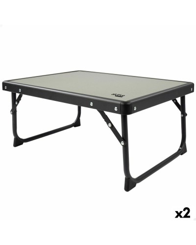 Aktive Klapptisch Camping Grau - 2er Set 56x25x40cm - Leicht & Tragbar
