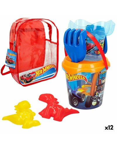 Hot Wheels Set Spiaggia 12 Pz - Ø 18cm - Giochi Mare Bambini

