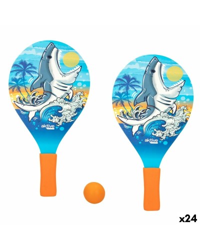 Strandschepjes met Bal Aktive Haai 19,5 x 38 cm (24 Stuks)