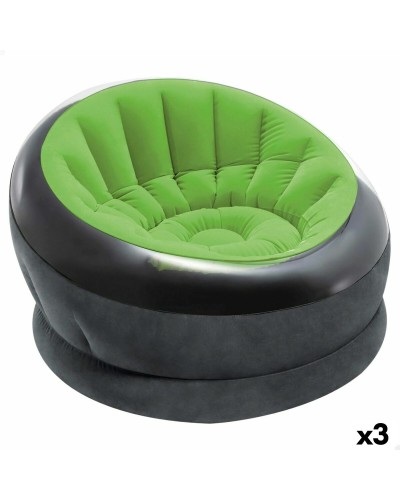 Opblaasbare stoel Intex Empire 112 x 109 x 60 cm Groen (3 Stuks)