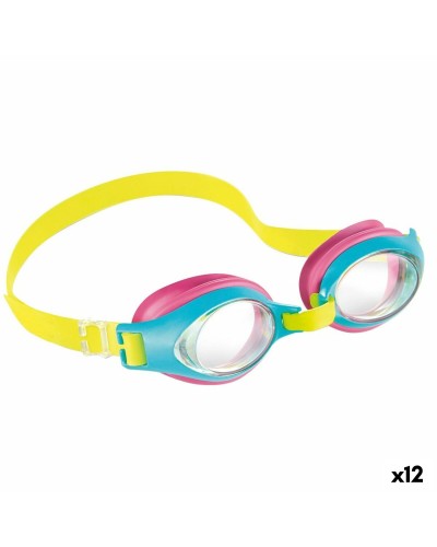 Intex Lunettes de Natation Enfants - Verres Protecteurs Colorés - Lot de 12 Pièces
