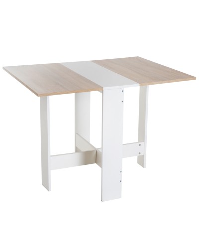 Extendable Dining Table, Foldable Wooden Table 103×76×73.5cm White Oak