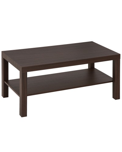 Classic Rectangular Coffee Table with Wooden Storage Shelf 90x45x44.5cm