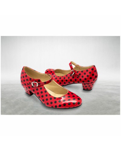 Scarpe Flamenco Bambini - Cuoio Nero, Chiodi, Taglia 32 - Ballo Spagnolo
