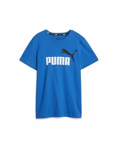 Puma Camiseta Niño Ess+ 2 Col Logo Azul - Algodón Deportivo
