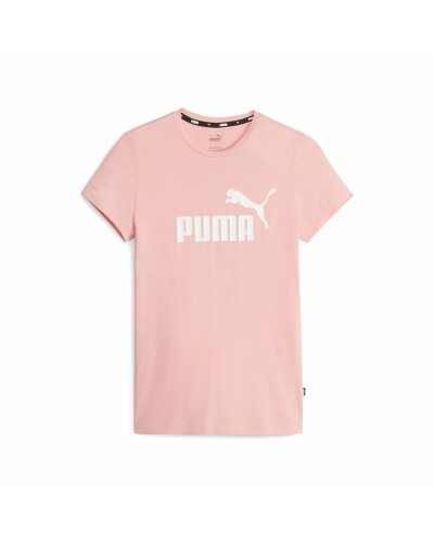Puma Ess Logo Camiseta Mujer Rosa Claro - Manga Corta Deportiva
