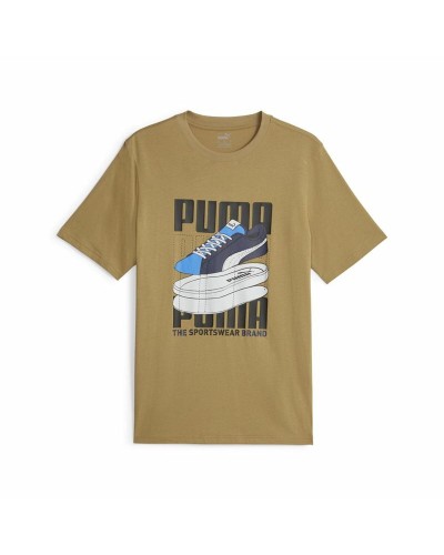 Puma T-shirt Homme Graphics Sneaker Marron - Manches Courtes Sportive
