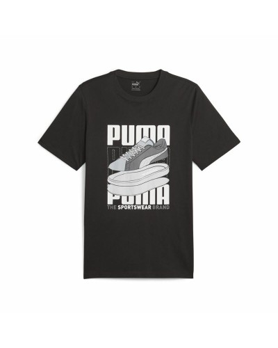 Puma Graphic Sneaker - Camiseta de Manga Corta Hombre Negra - Algodón

