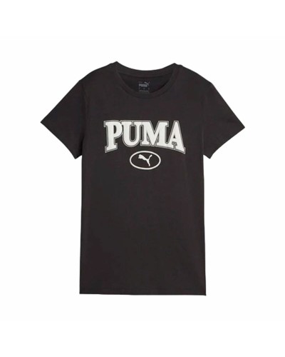 Dames-T-Shirt met Korte Mouwen Puma Squad Graphicc Zwart
