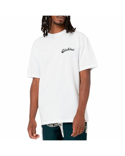 Heren-T-Shirt met Korte Mouwen Dickies Grainfield Wit