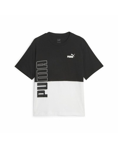 Puma Power T-Shirt für Damen: Weiß/Schwarz, Kurzarm, Sport & Casual
