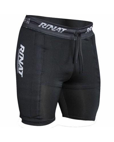Rinat Goalkeeper Padded Football Shorts Lateral Protection Black/Red
