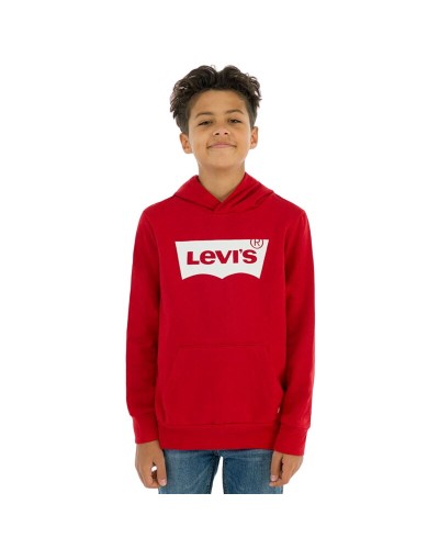 Levi's Kinder Sweatshirt Batwing Rot: Logo-Print, Baumwollfleece
