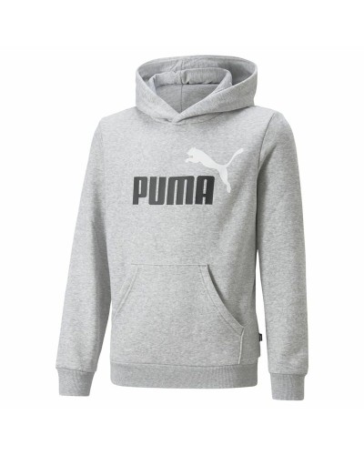 Puma Felpa Bambino Ess+ 2 Col Big Logo Grigio Chiaro - Sport & Casual

