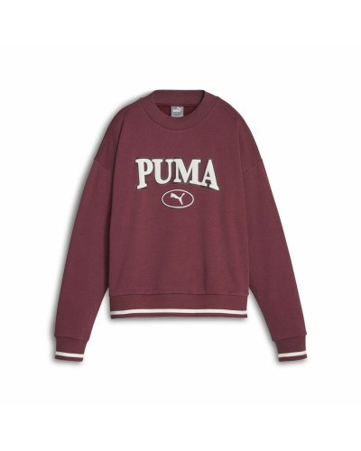 Felpa Donna Puma Squad Crew FL Rosso Scuro - Sport & Casual
