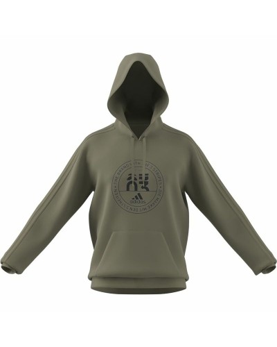 Adidas Men's Emblem Graphic Hoodie Dark Grey - Hooded, Sport & Casual
