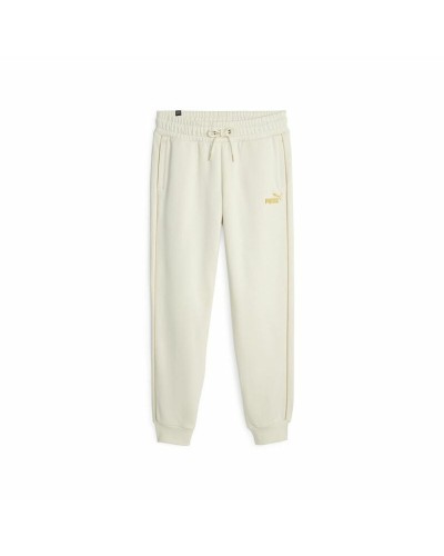 Pitkät urheiluhousut Puma Ess+ Minimal Gold Beige Nainen