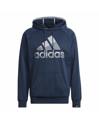 Herren Sweater mit Kapuze Adidas  Game and Go Big Logo Blau