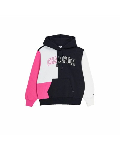 Champion Felpa Donna Legacy: Bianco Rosa Nero - Felpa con Cappuccio
