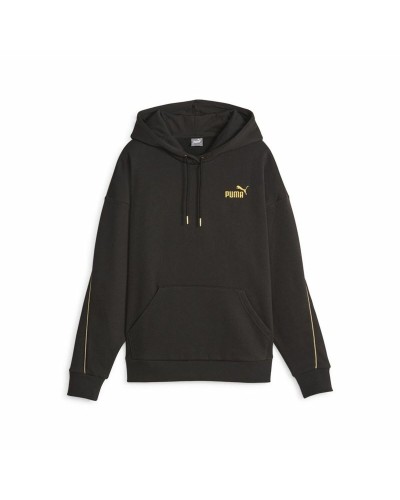 Puma Ess+ Sudadera con Capucha Mujer Oro Minimal Negro
