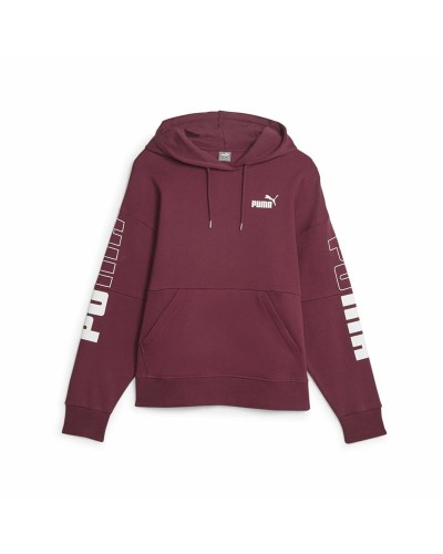 Naisten huppari Puma Power Colorblock Tummanpunainen