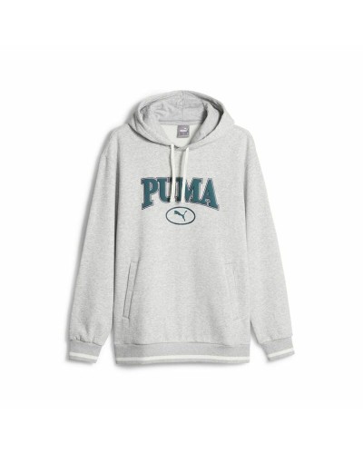Herenhoodie Puma Squad Fl Lichtgrijs
