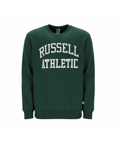 Russell Athletic Sudadera Hombre Iconic Verde - Algodón Felpa Sport Casual
