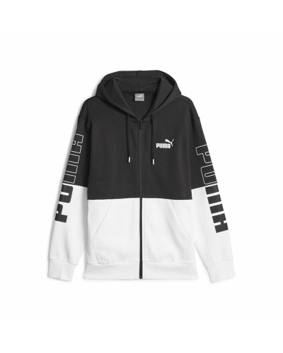 Herenhoodie Puma Power Colorblock Zwart