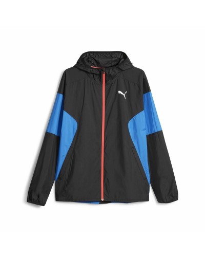 Chaqueta Deportiva Hombre Puma Ligera Negra - Cortavientos Transpirable

