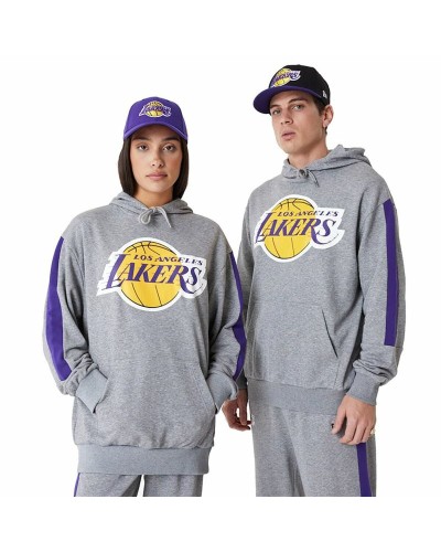 New Era Felpa LA Lakers NBA Colour Block Grigia - Unisex
