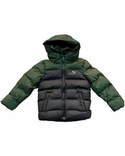 Puma Veste de Sport Enfant Colourblock Poly Noir/Vert - Entraînement
