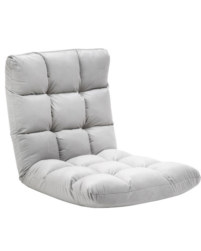 Floor Relaxation Chair with 180° Reclining Backrest, 71x55x53.5cm, Light Grey