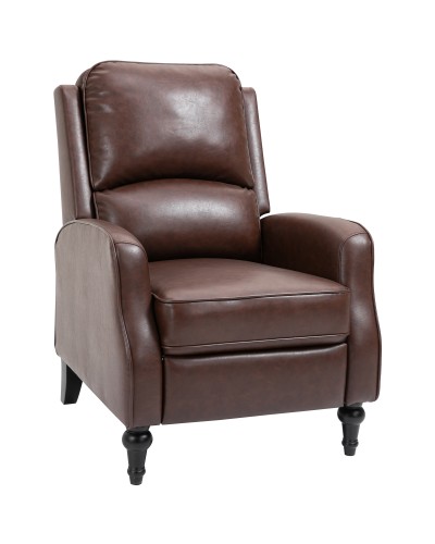 Manual Recliner Relax Chair 90° and 150° for TV, Living Room, Bedroom, Modern Leather Design 73x86x104cm