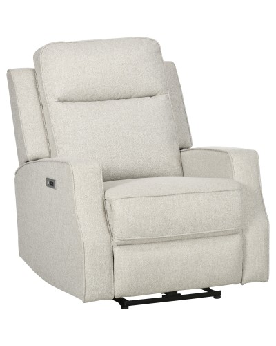 Electric Relax Recliner Chair 150° Modern Reclining Armchair with USB for Living Room Bedroom, Beige, 84x92x104cm