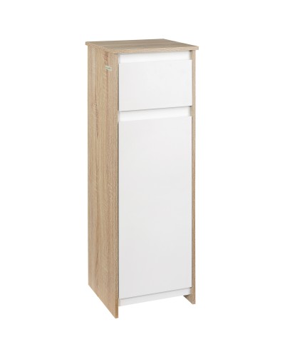 Bathroom Vanity with Drawer and Cabinet with Adjustable Internal Shelf, MDF, 32.6x30x90 cm