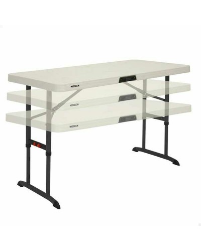 Lifetime Folding Table Cream, 122x86x61 cm, Plastic and Steel
