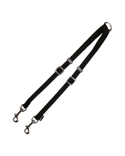 Laisse Double Gloria : Laisse pour Chien Extensible, Noir (1,6 x 35-56 cm)
