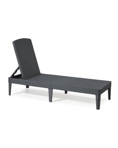 Allibert Jaipur Garden Sunlounger Dark Grey - 187 x 58 x 29 cm
