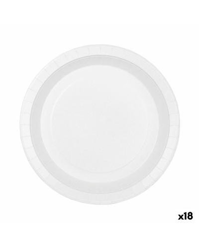 Tallriksset Algon Engångsanvändning Papp Vit 20 Delar 17 cm (18 antal)