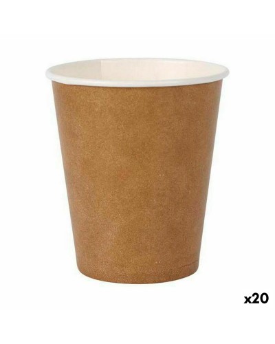 Glazenset Algon Wegwerp Kraftpapier 12 Onderdelen 250 ml (20 Stuks)