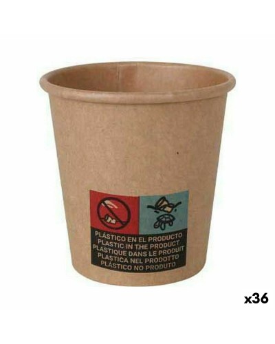 Glazenset Algon Wegwerp Kraftpapier 50 Onderdelen 80 ml (36 Stuks)