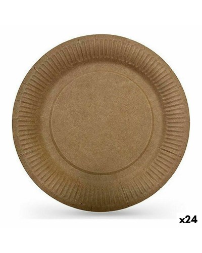Assiettes en Papier Kraft Jetables Algon, 20 cm x 10 Pièces (24 Paquets)
