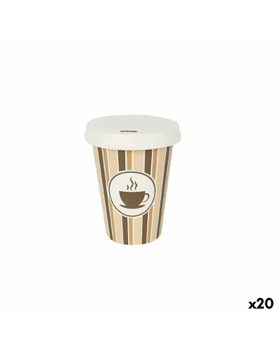 Gobelets à Café Algon Jetables avec Couvercle, 220 ml, Lot de 8, Carton de 20 Unités
