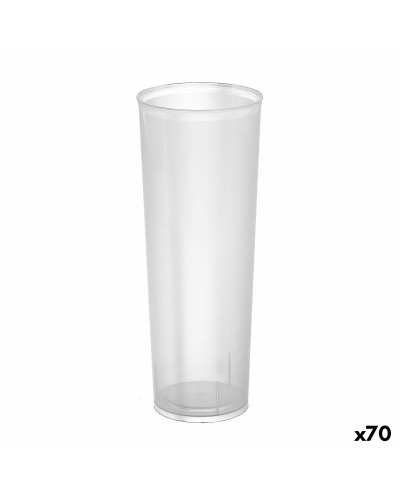 Set van herbruikbare glazen Algon Leiding, pijp Transparant 6 Onderdelen 300 ml (70 Stuks)