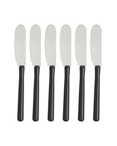 Couteau à beurre argenté noir de 20 x 13 cm
