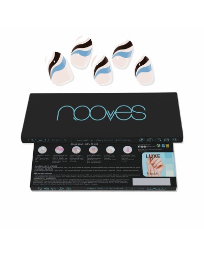 Nooves Foil Gradient Effect Gel Nails - 20 Pcs Nail Art
